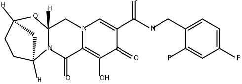 2,5-Methanopyrido[1',2':4,5]pyrazino[2,1-b][1,3]oxazepine-10-carboxamide, N-[(2,4-difluorophenyl)methyl]-2,3,4,5,7,9,13,13a-octahydro-8-hydroxy-7,9-dioxo-, (2R,5S,13aR)- Structure