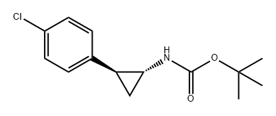 ((1R,2S)-2-对氯苯基环丙基)氨基甲酸叔丁酯, 1612143-68-6, 结构式