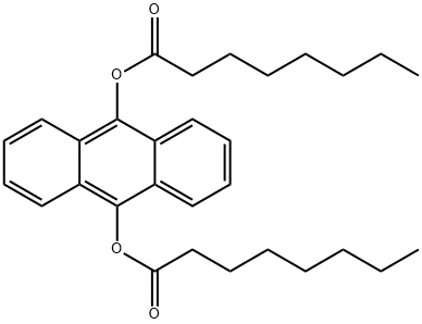 Octanoic acid, 1,1'-(9,10-anthracenediyl) ester Structure