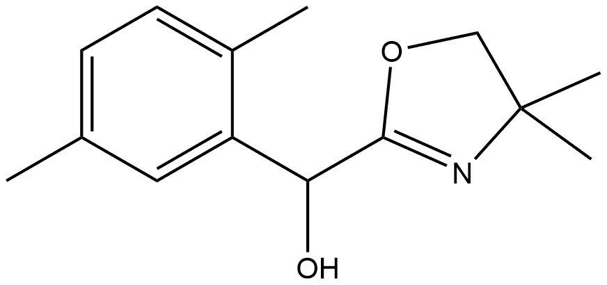 2-Oxazolemethanol, α-(2,5-dimethylphenyl)-4,5-dihydro-4,4-dimethyl- 结构式