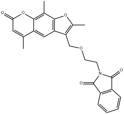 1H-Isoindole-1,3(2H)-dione, 2-[2-[(2,5,9-trimethyl-7-oxo-7H-furo[3,2-g][1]benzopyran-3-yl)methoxy]ethyl]- Structure