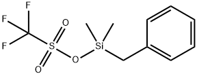 Methanesulfonic acid, 1,1,1-trifluoro-, dimethyl(phenylmethyl)silyl ester Structure