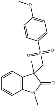 3-{[(4-methoxyphenyl)sulfonyl]methyl}-1,3-dimethyl indolin-2-one Structure
