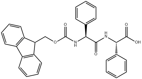 Glycine, (2S)-N-[(9H-fluoren-9-ylmethoxy)carbonyl]-2-phenylglycyl-2-phenyl-, (2S)- Structure
