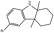 6-溴-2,3,4,4A,9,9A-六氢-4A,9A-二甲基-1H-卡唑 结构式