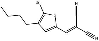 2-((5-溴-4-丁基噻吩-2-基)亚甲基)丙二腈, 1613310-44-3, 结构式