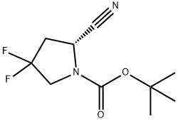 (2R)-N-BOC-4,4-二氟-2-氰基吡咯烷, 1613482-34-0, 结构式