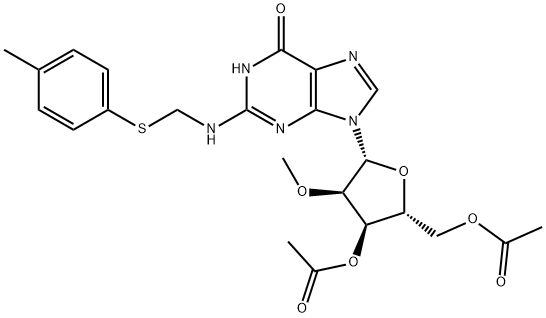 Guanosine, 2'-O-methyl-N-[[(4-methylphenyl)thio]methyl]-, 3',5'-diacetate