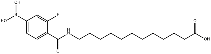 Dodecanoic acid, 12-[(4-borono-2-fluorobenzoyl)amino]-,1613703-49-3,结构式