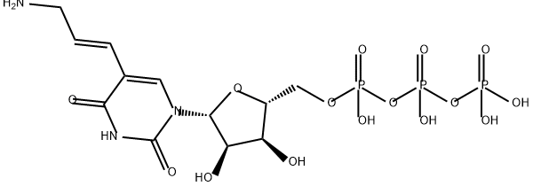 Uridine 5'-(tetrahydrogen triphosphate), 5-[(1E)-3-amino-1-propen-1-yl]- Struktur