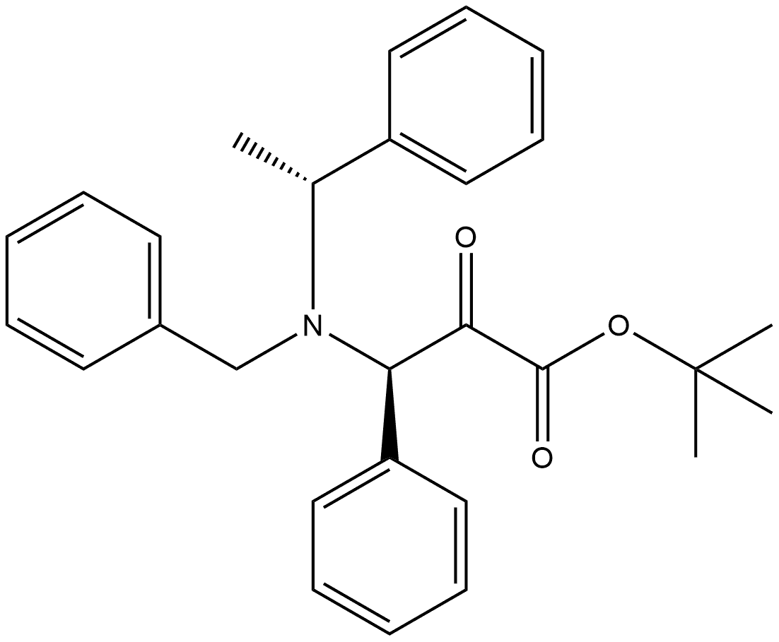 Benzenepropanoic acid, α-oxo-β-[(1-phenylethyl)(phenylmethyl)amino]-, 1,1-dimethylethyl ester, [R-(R*,R*)]- (9CI)