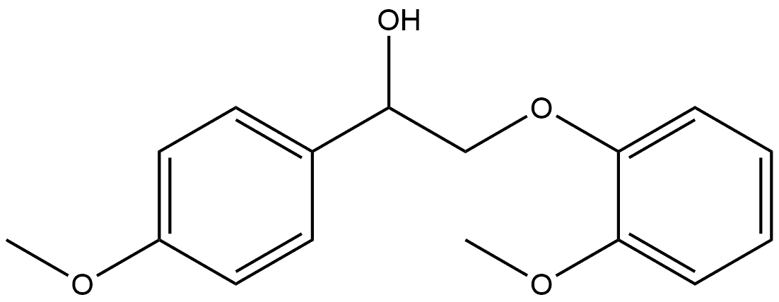 Benzenemethanol, 4-methoxy-α-[(2-methoxyphenoxy)methyl]- Structure
