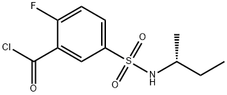 Benzoyl chloride, 2-fluoro-5-[[[(1R)-1-methylpropyl]amino]sulfonyl]- Structure