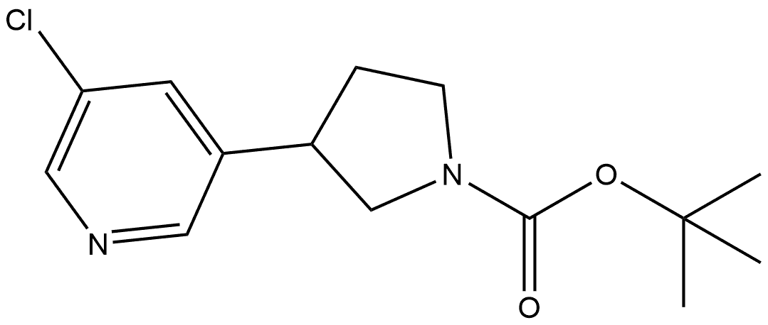 3-(1-Boc-3-pyrrolidinyl)-5-chloropyridine Structure