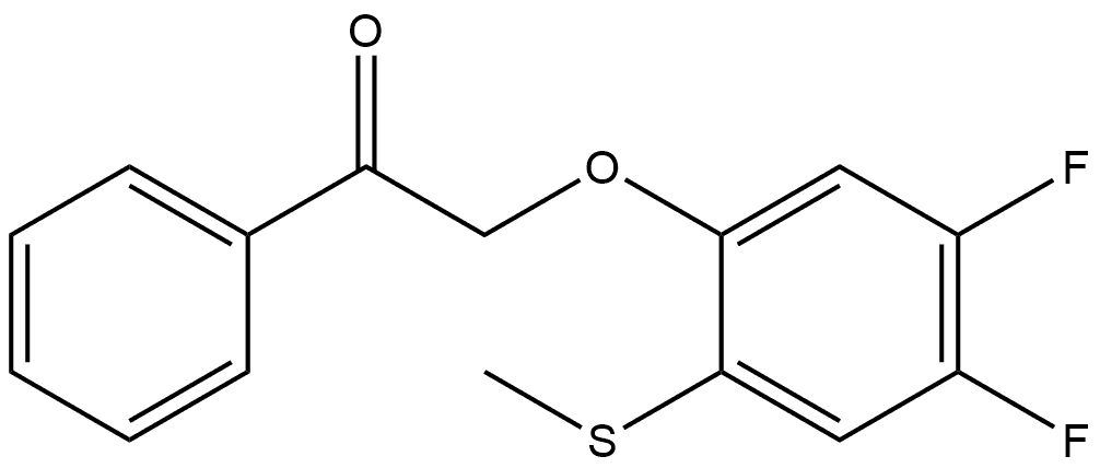 2-[4,5-Difluoro-2-(methylthio)phenoxy]-1-phenylethanone 结构式