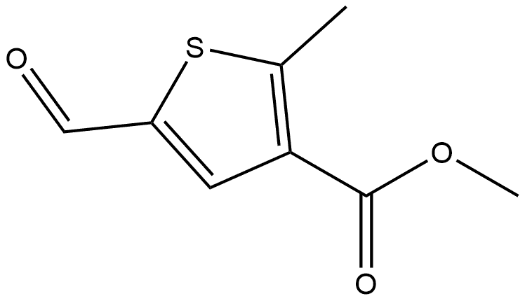 5-甲酰基-2-甲基噻吩-3-羧酸甲酯 结构式