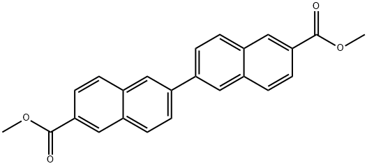 [2,2'-Binaphthalene]-6,6'-dicarboxylic acid, 6,6'-dimethyl ester Struktur