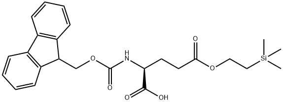 L-Glutamic acid, N-[(9H-fluoren-9-ylmethoxy)carbonyl]-, 5-[2-(trimethylsilyl)ethyl] ester Structure