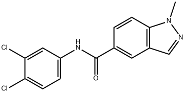 1H-Indazole-5-carboxamide, N-(3,4-dichlorophenyl)-1-methyl- Structure