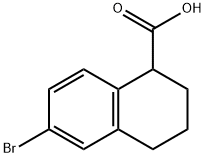1-Naphthalenecarboxylic acid, 6-bromo-1,2,3,4-tetrahydro- Structure