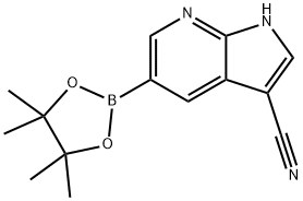 5-(4,4,5,5-四甲基-1,3,2-二氧杂硼杂环戊烷-2-基)-1H-吡咯并[2,3-B]吡啶-3-甲腈, 1620575-06-5, 结构式