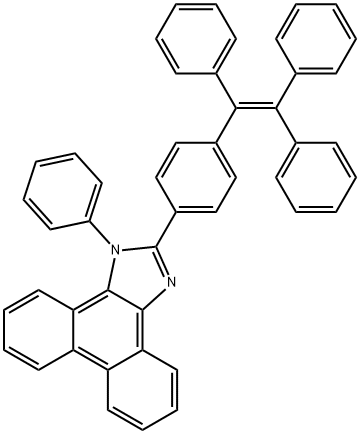 1-苯基-2-(4-(1,2,2-三苯基乙烯基)苯基)-1H-菲并[9,10-D]咪唑标准纯度: 95%存储: SEALED IN DRY,ROOM TEMPERATURE, 1621007-86-0, 结构式