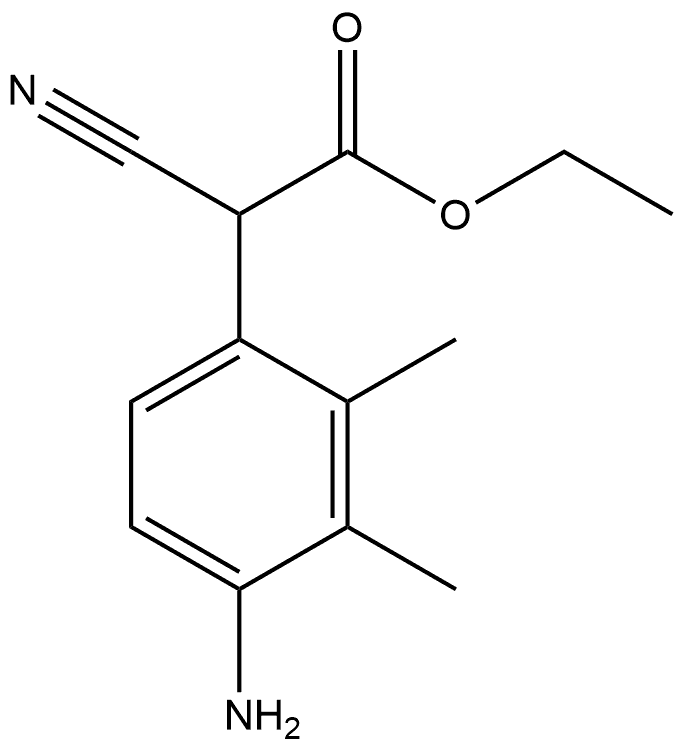 ethyl 2-(4-amino-2,3-dimethylphenyl)-2-cyanoacetate Structure