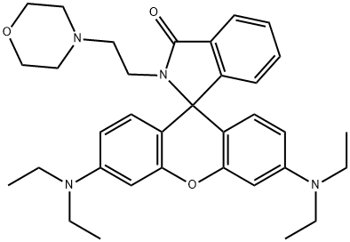 3',6'-双(二乙基氨基)-2-(2-吗啉乙基)螺[异吲哚啉-1,9'-氧杂蒽]-3-酮,1621405-06-8,结构式