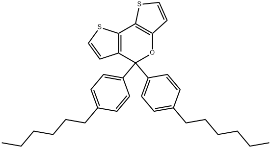 5H-Dithieno[3,2-b:2',3'-d]pyran, 5,5-bis(4-hexylphenyl)- Structure