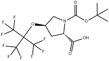 Boc-(2S,4R)-perfluoro-tert-butyl-4-hydroxyproline Struktur