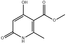 3-Pyridinecarboxylic acid, 1,6-dihydro-4-hydroxy-2-methyl-6-oxo-, methyl ester Struktur