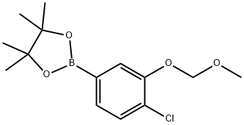 2-(4-CHLORO-3-(METHOXYMETHOXY)PHENYL)-4,4,5,5-TETRAMETHYL 结构式