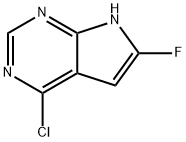 7H-Pyrrolo[2,3-d]pyrimidine, 4-chloro-6-fluoro- Structure