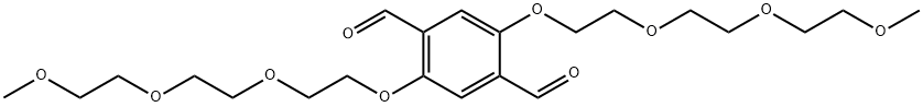 1,4-Benzenedicarboxaldehyde, 2,5-bis[2-[2-(2-methoxyethoxy)ethoxy]ethoxy]- Structure
