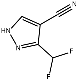 3-(Difluoromethyl)-1H-pyrazole-4-carbonitrile Struktur