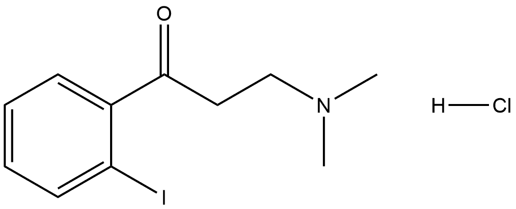 3-(二甲氨基)-1-(2-碘苯基)-1-丙酮盐酸盐, 16264-86-1, 结构式
