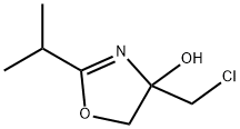 4-Oxazolol, 4-(chloromethyl)-4,5-dihydro-2-(1-methylethyl)- Structure