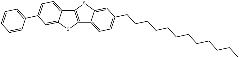 2-ドデシル-7-フェニル[1]ベンゾチエノ[3,2-b][1]ベンゾチオフェン 化学構造式