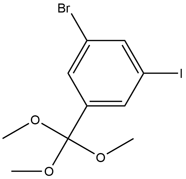 1-溴-3-碘-5-(三甲氧基甲基)苯, 1627738-21-9, 结构式