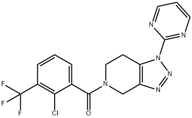 Methanone, [2-chloro-3-(trifluoromethyl)phenyl][1,4,6,7-tetrahydro-1-(2-pyrimidinyl)-5H-1,2,3-triazolo[4,5-c]pyridin-5-yl]-|化合物 P2X7 RECEPTOR ANTAGONIST-3