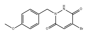 4-溴-1-(4-甲氧基苄基)-1,2-二氢哒嗪-3,6-二酮 结构式