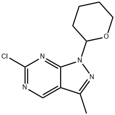 1H-Pyrazolo[3,4-d]pyrimidine, 6-chloro-3-methyl-1-(tetrahydro-2H-pyran-2-yl)- Struktur