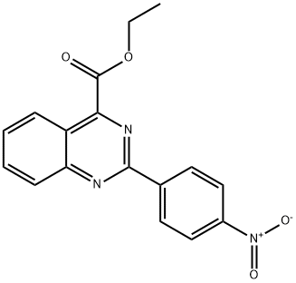 4-Quinazolinecarboxylic acid, 2-(4-nitrophenyl)-, ethyl ester,1628638-49-2,结构式