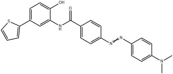 Benzamide, 4-[2-[4-(dimethylamino)phenyl]diazenyl]-N-[2-hydroxy-5-(2-thienyl)phenyl]- Structure