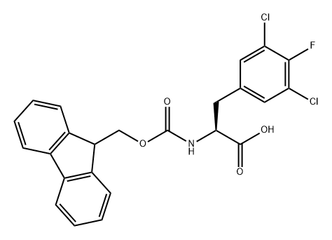 L-Phenylalanine, 3,5-dichloro-N-[(9H-fluoren-9-ylmethoxy)carbonyl]-4-fluoro- Structure