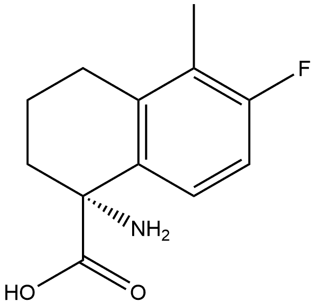 (R)-1-Amino-6-fluoro-1,2,3,4-tetrahydro-5-methyl-1-naphthalenecarboxylic acid Structure