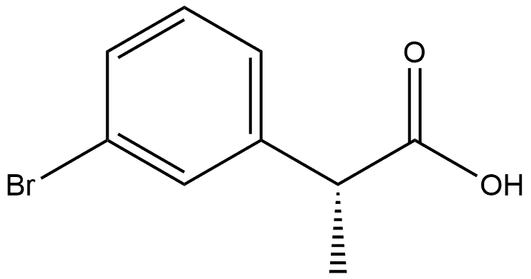 (R)-2-(3-溴苯基)丙酸 结构式