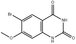 6-溴-7-甲氧基喹唑啉-2,4(1H,3H)-二酮, 1631034-79-1, 结构式