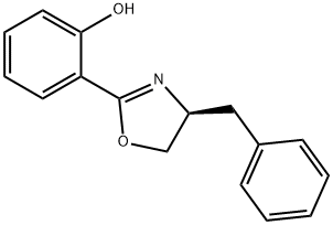 (S)-2-(4-苄基-4,5-二氢恶唑-2-基)苯酚, 163165-92-2, 结构式