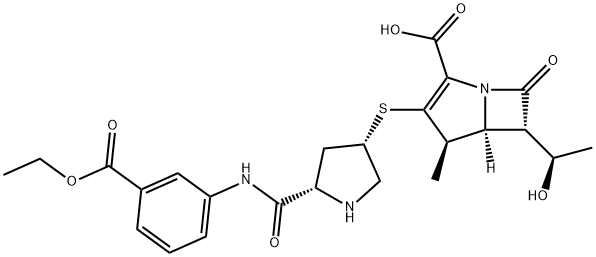 厄他培南甲基酯钠盐, 1633046-82-8, 结构式